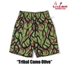 COOKMAN Chef Pants Short Tribal Camo Olive 231-41974画像