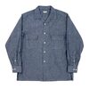 Workers Open Collar Shirt, Chambray画像