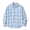SUGAR CANE INDIGO OMBRE CHECK WORK SHIRT SC29294画像