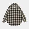 APPLEBUM Ombre Check L/S Aloha Shirt WHITE/BLACK 2420204画像
