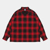 APPLEBUM Cut Off Nel Shirt Red/Black 2420203画像