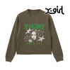 X-girl STAR AND FACE LOGO FADED L/S TEE 105251011007画像