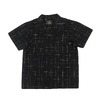 STUDIO D'ARTISAN 京黒紋付 染絣 格子 チェック柄 半袖 オープンカラーシャツ 5720画像