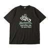 BARNS “STANDARD” TSURIAMI Crew Neck Print T-Shirt Thompson MOTOR OIL BR-25290画像