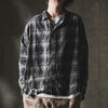 GLIMCLAP Ripped viyella plaid shirt 19-031-GLA-CF画像