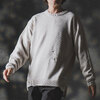 GLIMCLAP Mid-gauge crewneck sweater -Distressed for a vintage look- 19-025-GLA-CF画像