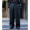 NONNOTTE Shadow Herringbone Flannel Draping 5-Tuck Wide Trousers N-25A-038画像
