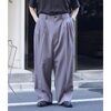 NONNOTTE Wool Gabardine Draping 5-Tuck Wide Trousers N-25A-085画像