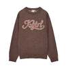 X-girl LETTERING LOGO JACQUARD KNIT TOP 105253015001画像