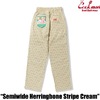 COOKMAN Chef Pants Semiwide Herringbone Stripe Cream 231-53816画像