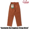 COOKMAN Chef Pants Semiwide Herringbone Stripe Brick 231-53818画像
