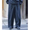 NONNOTTE Super120S Light Inlay Melton Wide Straight Trousers N-25A-049画像