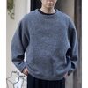 NONNOTTE Alpaca Dobby Waffle Draping C/N Pullover N-25A-017画像