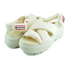 HUNTER U CITY REBEL PUFFED CROSSOVER SANDAL CANVAS CREAM UFD3116NYL-CCR画像