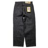 NEO BLUE Indigo Black (Gold Stitch) Baggy Jeans画像