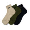 NEW ERA ソックス アンクル 3ペア ブラック/オリーブ/カーキ 14518189画像