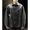 INTERIM FULL VEGETABLE TANNED GOAT LEATHER HYPER BIG CAR COAT IT25A002画像