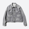 Unlikely Time Travel Trucker Jacket Gray Denim U25F-18-0011画像