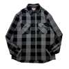 BIG MIKE HEAVY FLANNEL SHIRTS -BLK×GRY- 102535101画像