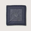 POST OVERALLS #4006-SN 1993 pocket square : silk navy/white 44 x 44画像