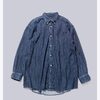 INTERIM 7oz SILK DENIM 90&#039;S FIT BUTTON DOWN SHIRT IT25A197画像