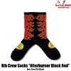 COOKMAN Rib Crew Socks Afterburner Black Red 233-53955画像