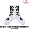 COOKMAN Rib Crew Socks Afterburner White Black 233-53956画像
