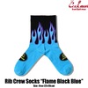 COOKMAN Rib Crew Socks Flame Black Blue 233-53957画像
