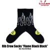 COOKMAN Rib Crew Socks Flame Black Black 233-53958画像