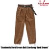 COOKMAN Chef Pants SemiwideBlack Belt Corduroy Dark Brown 231-53828画像