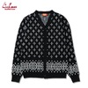 COOKMAN Knitted Cardigan Bandanna Cross Black 231-53531画像