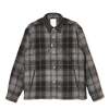 CRIMIE LEATHER COLLAR CHECK CPO SHIRT CR1-02E5-SL08画像