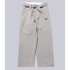 INTERIM STRUCTURED DIAGONAL MELANGE WOOL DEADSTOCK BELTED MIL BAGGY TROUSER IT25A059画像