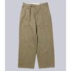 INTERIM HEAVY PIMA TWILL 1-TUCK FRENCH ARMY WIDE TAPERED TROUSER IT25A083画像