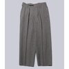 INTERIM MILITARY WOOL SERGE 1-TUCK FRENCH ARMY WIDE TAPERED TROUSER IT25A047画像