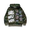 X-LARGE MULTI LOGO ZIP UP HOODED SWEATSHIRT 101254012004画像