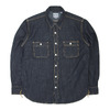 HOUSTON 40511 USA COTTON DENIM WORK SHIRT INDIGO画像