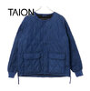 TAION MILITARY CREW NECK DOWN CARDIGAN TAION-104PML-1画像