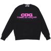 CDG COMME des GARCONS PINK LOGO CREW NECK SWEATSHIRT画像