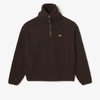 LACOSTE High-neck Half-zip Bouclé Fleece SH5500-99画像