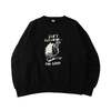 BARNS Azuma Drop Needle Ribbed Crewneck Print Sweatshirt I'M LOST BR-25437画像