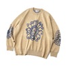 gym master ジャガードニット PEACE FLOWER クルーネック G621796画像
