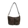 X-girl MULTI POCKET FADED FAUX LEATHER BAG 105254053001画像