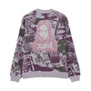 X-girl COLLAGE GRAPHIC JACQUARD KNIT CARDIGAN 105254015019画像