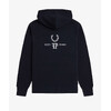 FRED PERRY Monogram Hooded Sweatshirt M1758画像