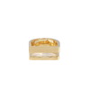 XOLO JEWELRY Different Width Ring with Hair Line -Gold- XOR123画像