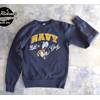 Buzz Rickson's SET-IN CREW NECK SWEAT SHIRT NAVY BILL THE GOAT BR69695画像