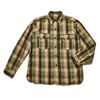 WAREHOUSE Lot 3022 FLANNEL SHIRTS WITH CHINSTRAP H柄 ONE WASH画像