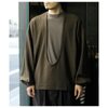 NONNOTTE Hard Twist Ostrich Jersey Drape U Pullover with Cuff Sleeve N-26S-092画像