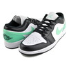 NIKE AIR JORDAN 1 LOW wht/blk-green glow 553558-131画像